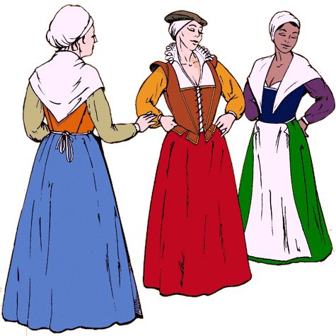 Less extravagant dresses worn by middle/lower class Elizabethan women. Worn by younger girls, widowed women, shop-women, midwives. (Margospatterns.com) Elizabethan Clothing, Elizabethan Costume, Wardrobe Pattern, Elizabethan Fashion, Ren Faire Costume, Elizabethan Era, Class Outfit, Medieval Costume, Period Outfit