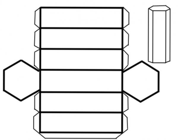 an origami box with three sides cut out to make it look like hexagonal