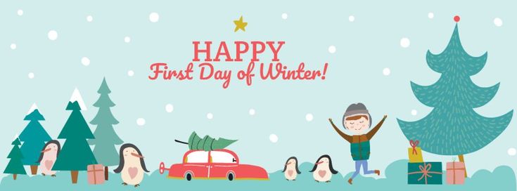 First day of Winter with Happy Kid Online Facebook Cover Template ...