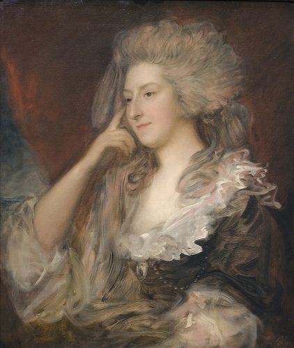 a painting of a woman with long hair