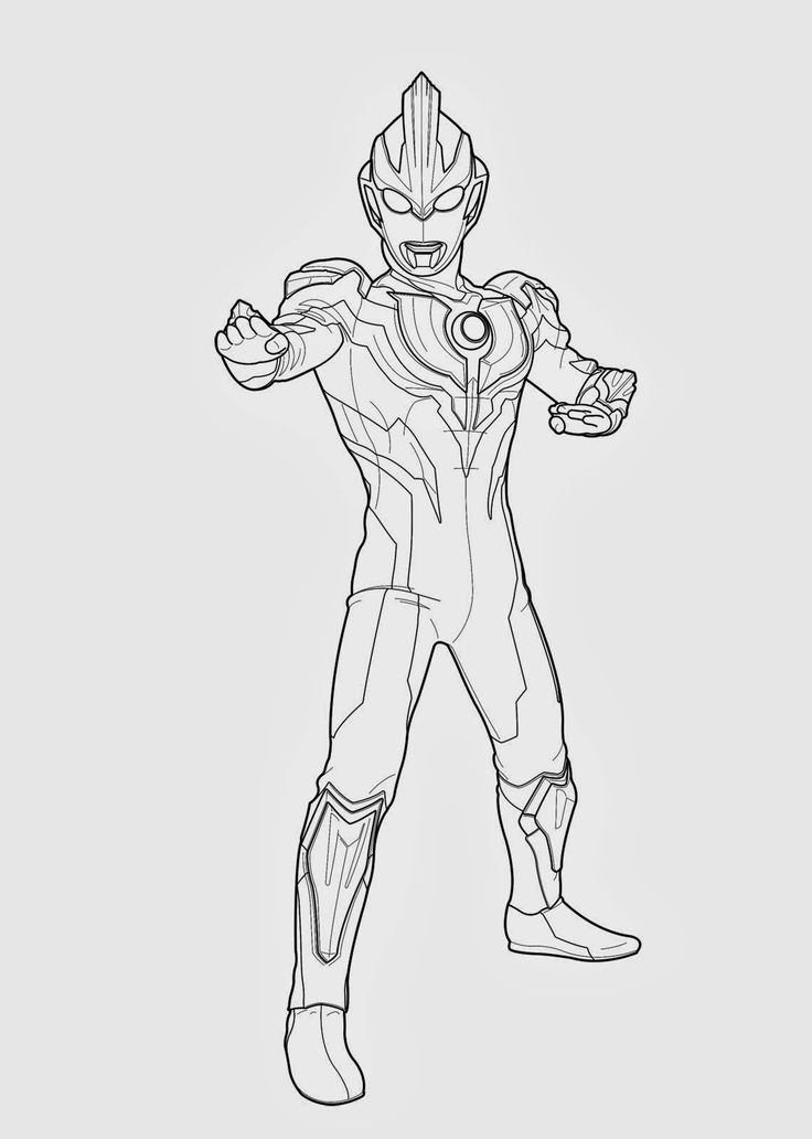 a drawing of a man in a superhero costume