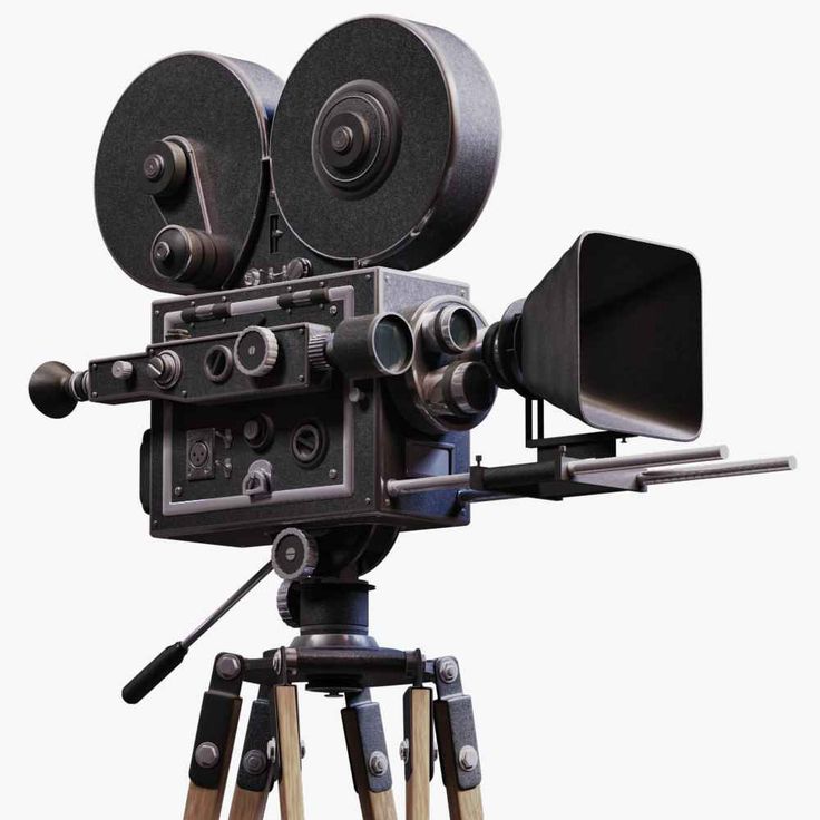 an old fashioned movie camera on a tripod