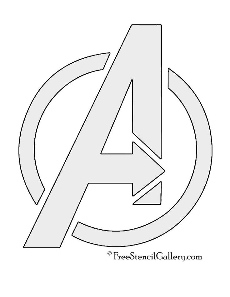 the avengers logo is shown in this black and white photo, it appears to be an outline