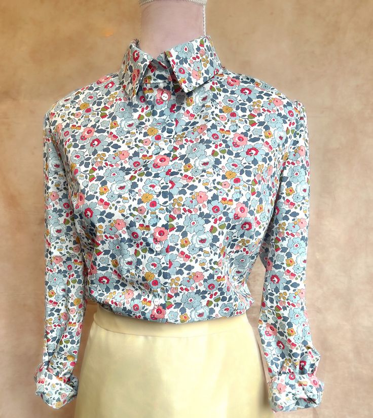 Strawberry thief,  Liberty print woman's shirt 100% cotton Buttons I will process the order within 3-5 days Returns:  I'm unable to accept returns I'm afraid, however I am more than happy to answer all of your questions prior to your purchase. Please feel free to message me. Multicolor Long Sleeve Workwear Shirt, Multicolor Long Sleeve Shirt For Work, Fall Floral Print Shirt With Spread Collar, Floral Print Spread Collar Blouse For Daywear, Floral Print Blouse With Spread Collar For Daywear, Daywear Blouse With Floral Print And Spread Collar, Multicolor Collared Shirt For Work, Multicolor Spread Collar Shirt For Work, Spring Collared Blouse With Placket