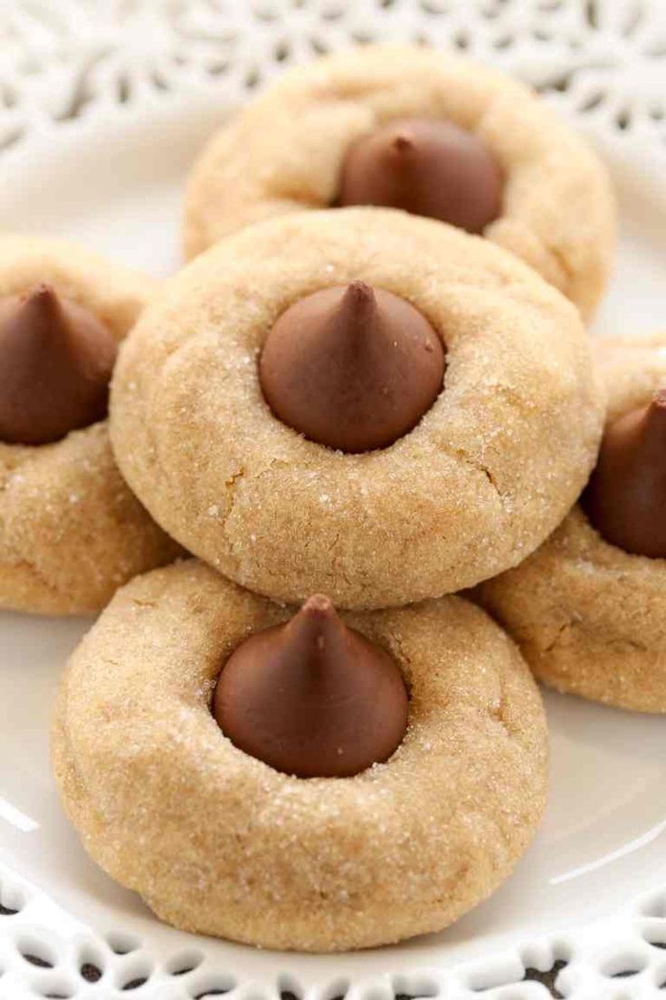 chocolate covered cookies on a white plate