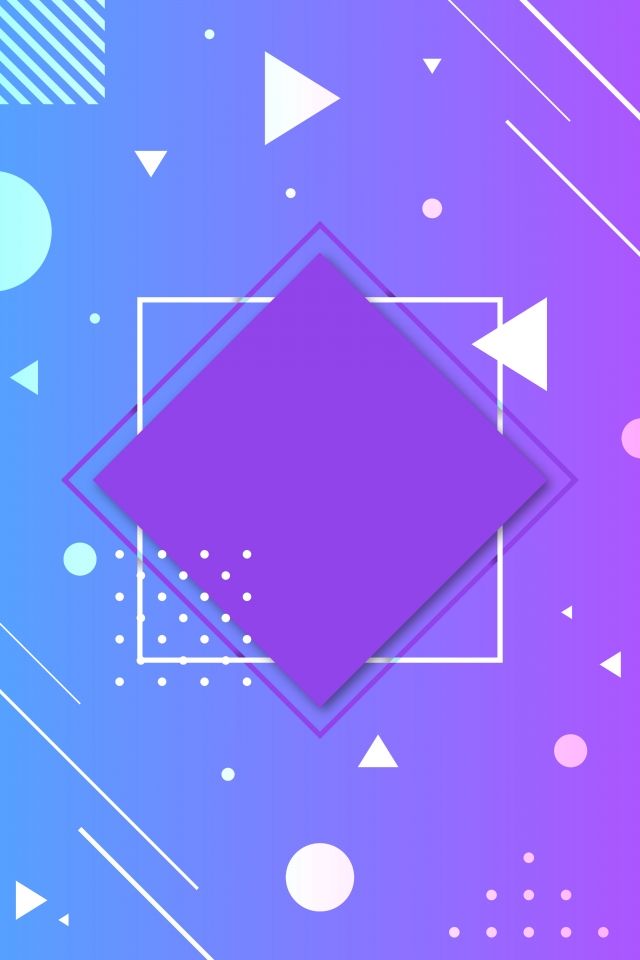 an abstract purple and blue background with triangles, dots, and lines in the center