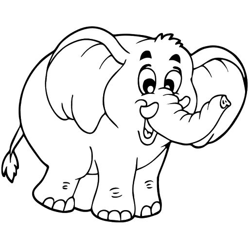 gajah clipart black and white - Karen Paterson