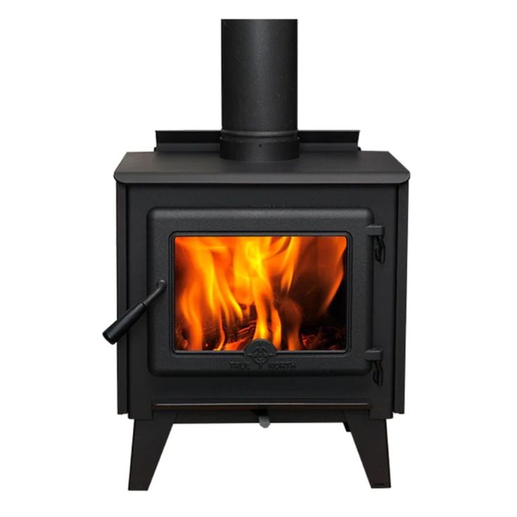 True North TN10 21 Black Vented Wood Burning Stove With Legs, EPA2020 Certified Cord Wood, Wood Burner, True North, Radiant Heat, Installation Manual, Iron Doors, Wood Burning Stove, Mobile Home, Wood Stove