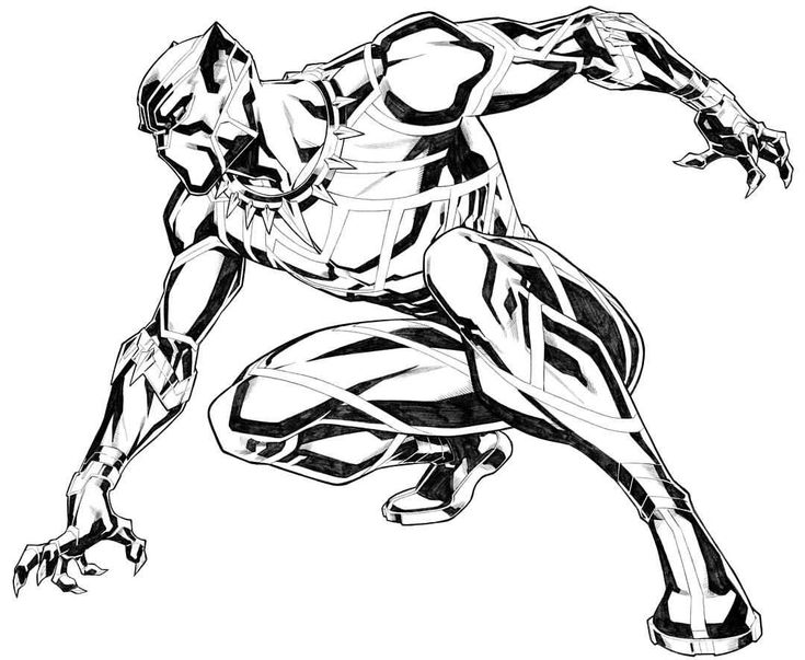 a black and white drawing of a man in the form of a spiderman with his arms spread out