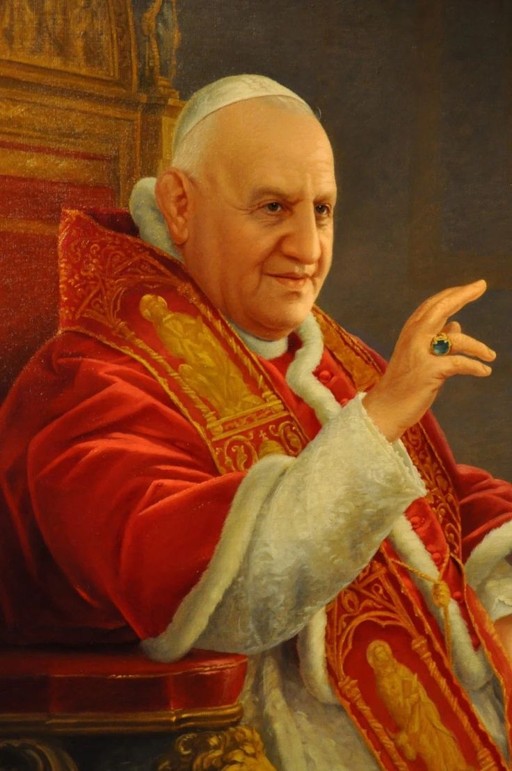 a painting of a man in red and gold robes holding his hand out to the side