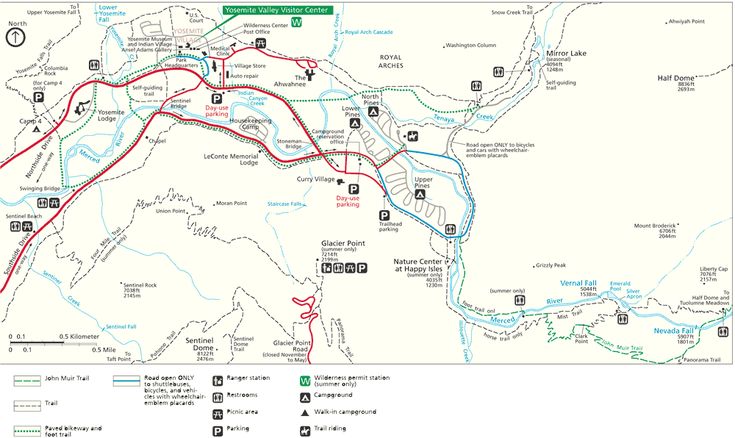 a map showing the location of several trails