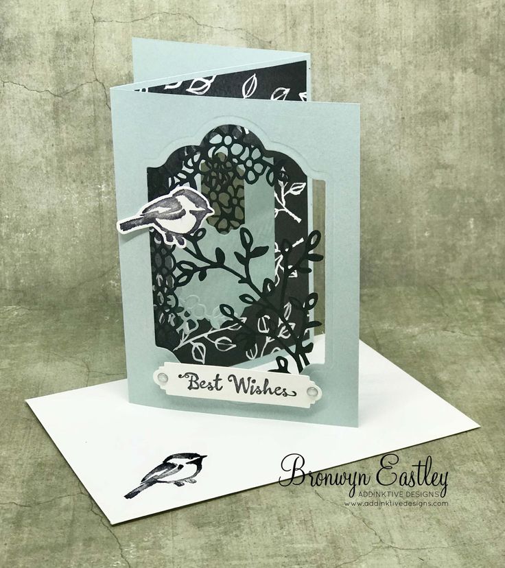 a card with a bird on it and the words best wishes written in black ink