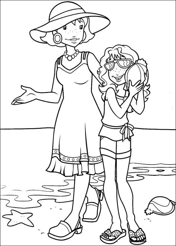 two girls standing on the beach with their arms around each other