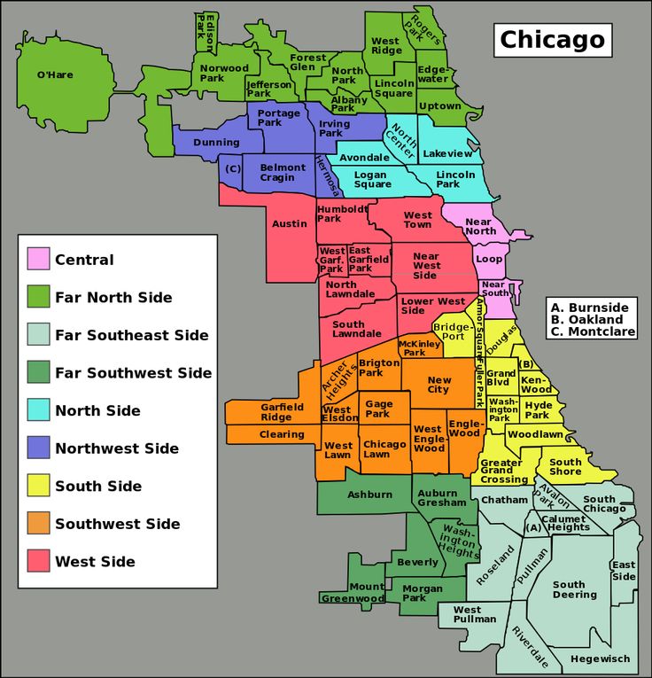 Image result for map of chicago | Chicago neighborhoods, Chicago ...