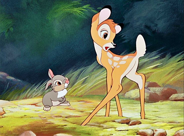 an animated image of a deer and a koala