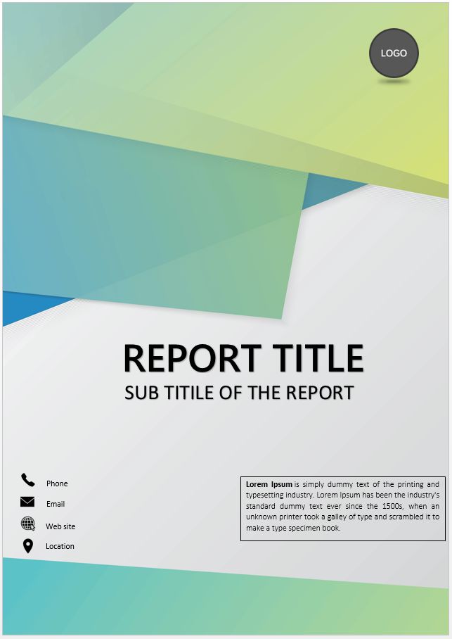 a report cover with an abstract design