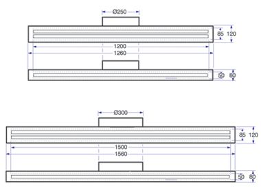 an image of a line drawing showing the length and width of each piece of furniture