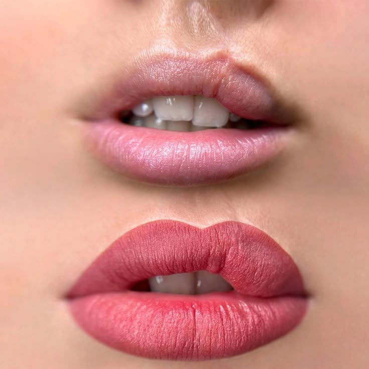 Tattoo Lip Color, Cleft Lip Scar, Cleft Lip Tattoo Ideas, Lipstick For Dark Lips, Awareness Tattoo Ideas, Lip Hyperpigmentation, Cosmetic Lip Tattoo, Lip Pmu, Permanent Lip Liner