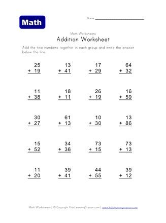 Addition Worksheet 3 | Math addition worksheets, Addition worksheets ...