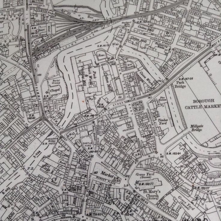 an old map shows the streets and buildings in this area, as well as other areas