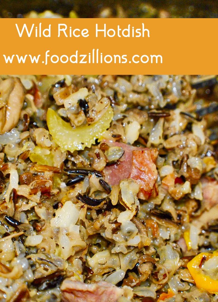 wild rice hot dish with vegetables and meat