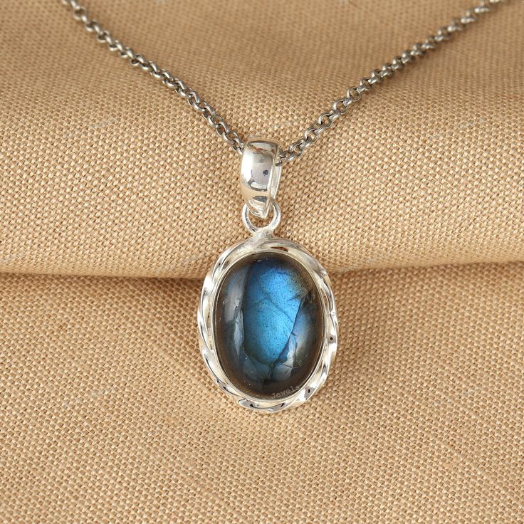 Labradorite Pendant Necklace , 925 Sterling Silver Pendant, Blue Fire Labradorite Pendant, Oval Cabochon Pendant, Silver Chain Pendant, Gift for Her, Bezel Pendant, Vintage Pendant, Bohemian Pendant, Gift for Wife, Handmade Pendant ★ PRODUCT DETAILS ★ * Product Code - PDH-119-LABO * Product - Pendant * Metal - Sterling Silver * Metal Purity - 925 * Total Weight - 4.92 GMS (Approx.) ★ STONE DETAILS ★ * Stone Name - Labradorite * Stone Shape - Oval * Stone Weight - 8.20 CTS (Approx.) * Stone Color Sterling Silver Jewelry With Bezel Set Oval Cabochon, Oval Labradorite Cabochon Jewelry, Oval Cabochon Labradorite Jewelry, Oval Silver Labradorite Gemstones, Oval Labradorite Cabochon Necklace, Silver Oval Labradorite Necklace, Silver Labradorite Oval Necklace, Oval Labradorite Silver Necklace, Oval Cabochon Sterling Silver Gemstones