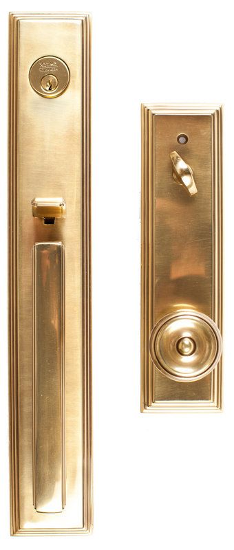 an image of a golden door handle