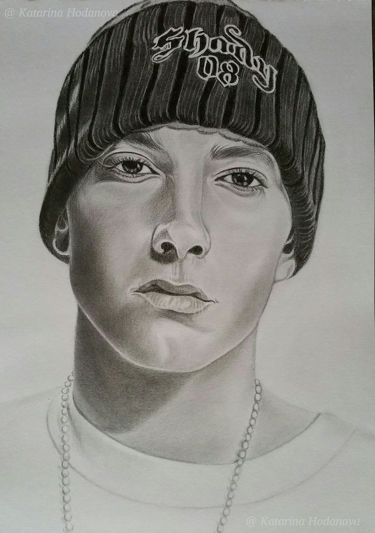 a drawing of a young man wearing a beanie