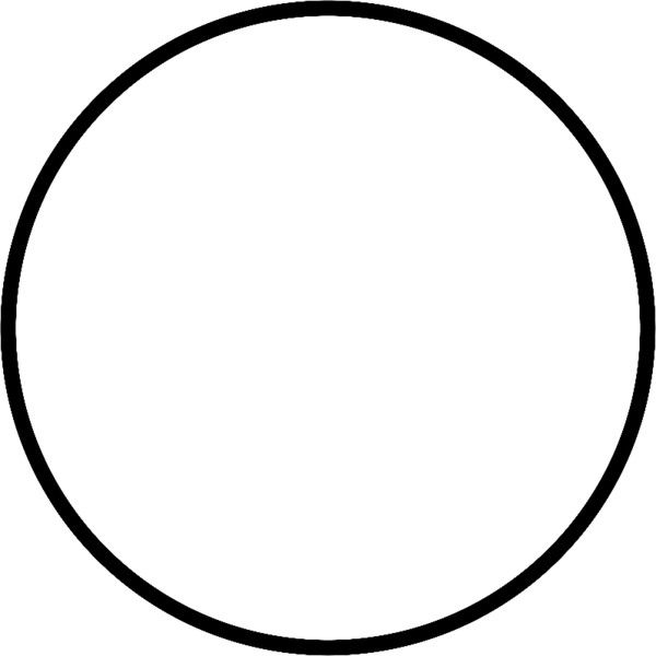 a black and white image of a circle with no center in the middle, on a white background