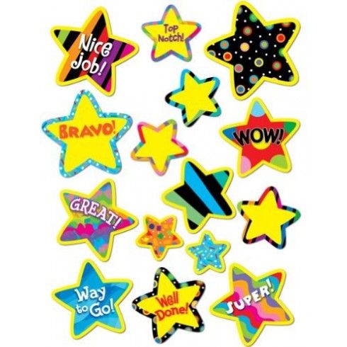 star shaped magnets with words on them