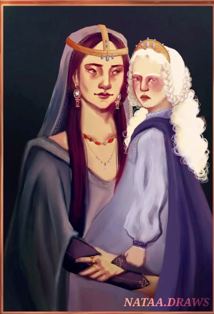 Queen Aemma Arryn and princess Rhaenyra in 2024