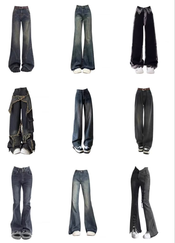 Acubi Bottoms, Acubi Essential Clothes, Acubi Clothing Pieces, Where To Shop Acubi Fashion, Acubi Fashion Trousers, Acubi Tank Top, Y2k Full-length Baggy Pants, Glam Casual, Pretty Jeans