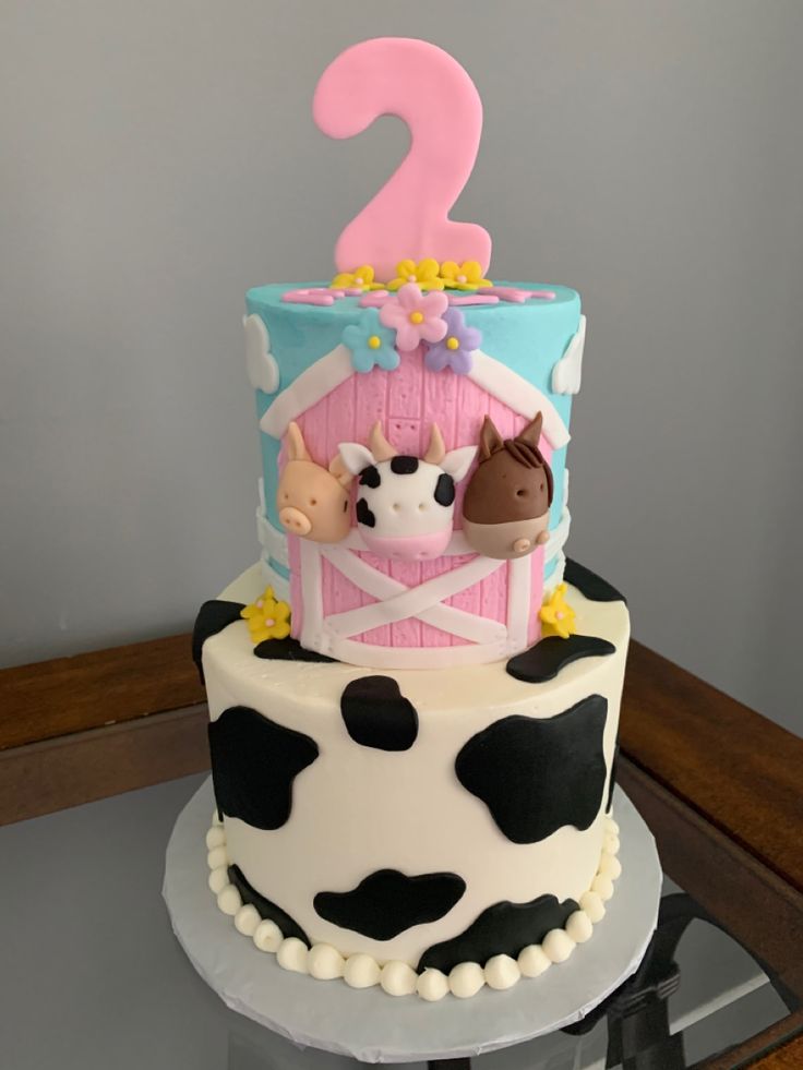 Farm Animal Birthday Cake