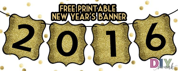 a banner that says free printable new year's banners