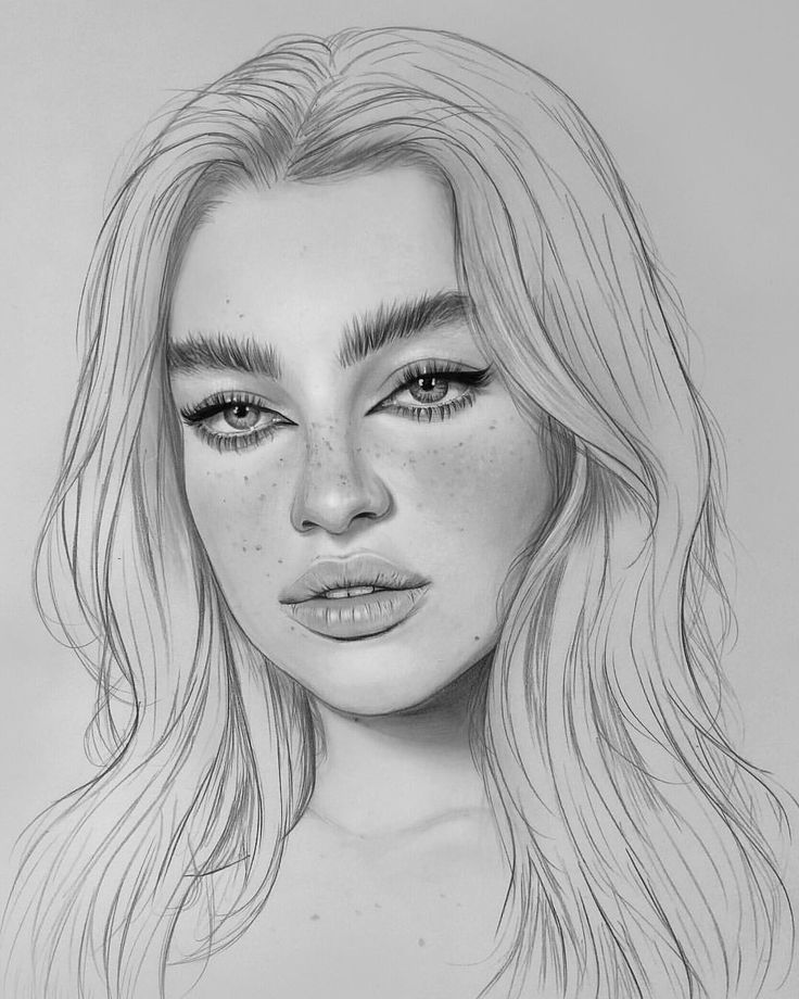 WIP of this beautiful portrait drawing | Портрет, Портретные зарисовки ...