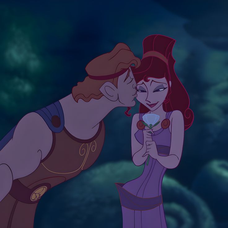 the princess and the frog kissing each other