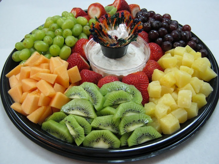 a platter filled with different types of fruit