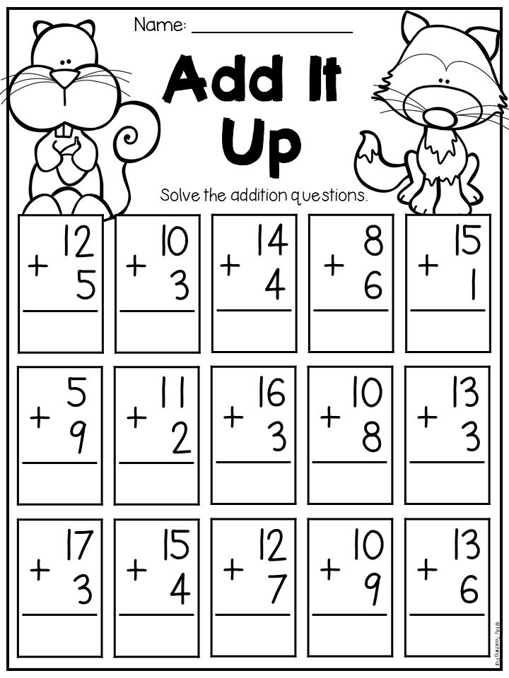 Math Worksheets 1St Grade