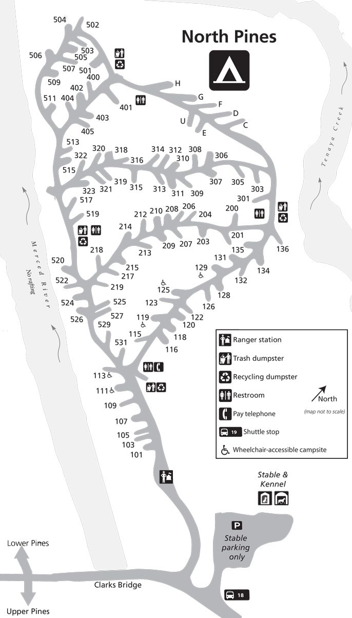 the north pines trail map shows where to go and what to do in the area