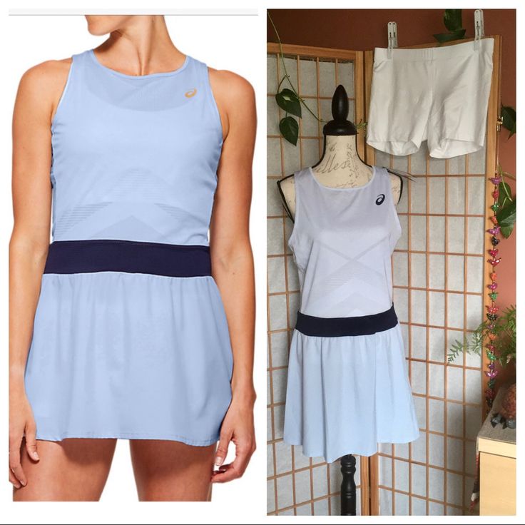 a women's tennis dress on display next to a mannequin in a store