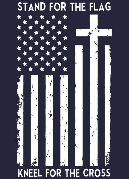 Details about STAND FOR THE FLAG KNEEL FOR THE CROSS shirt USA American  Proud Boycott  American flag wallpaper iphone American flag wallpaper  Back the blue flag