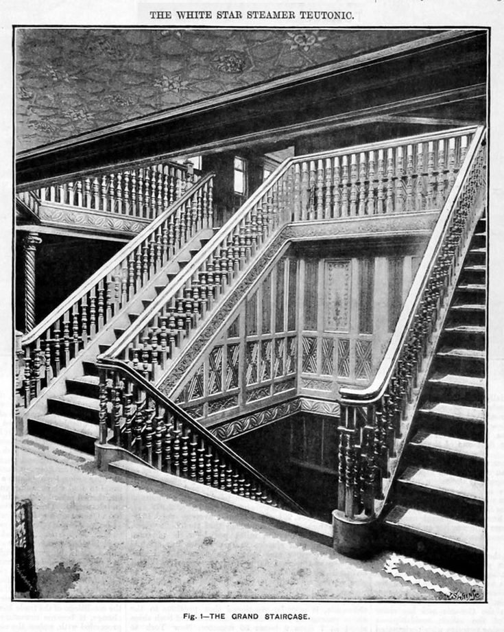 an old black and white photo of stairs