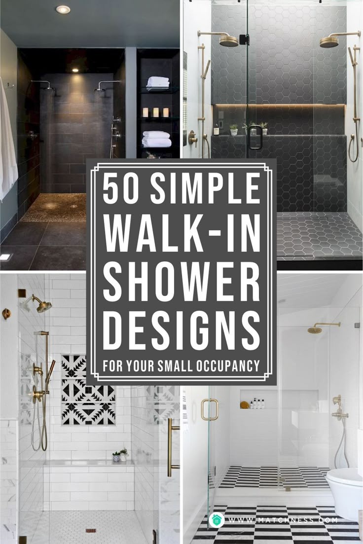 50 Simple Walk-In Shower Designs for Your Small Occupancy - Matchness ...