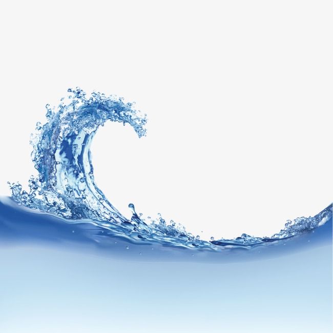 an image of a wave in the ocean with water splashing on it's side