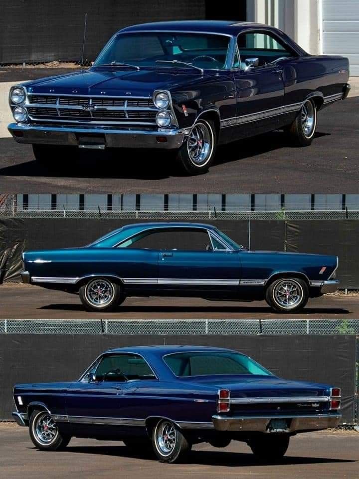 three pictures of the same car in different stages of being painted blue and black with chrome rims