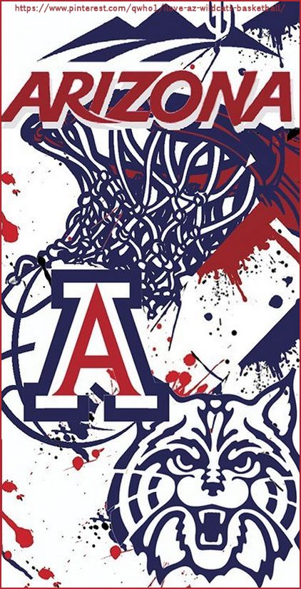 an arizona wildcats poster with the letter a in red, white and blue