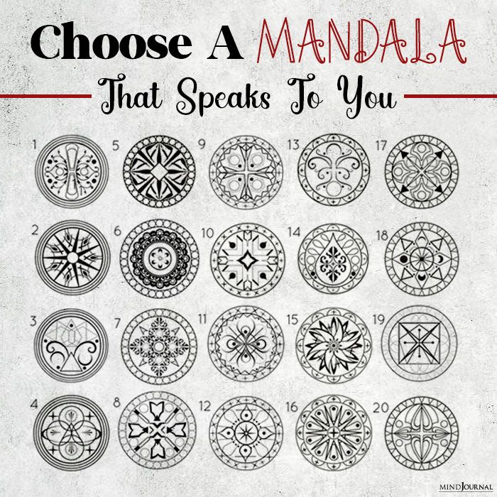 an old book with many circular designs on the cover and title that reads choose a mandala that speaks to you