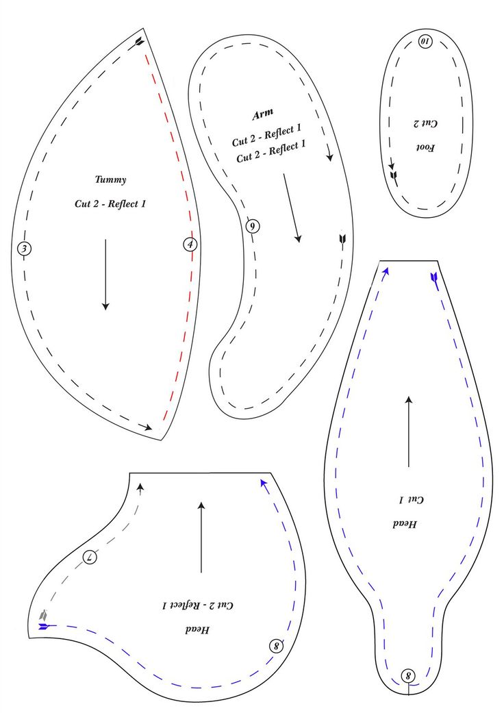 the sewing pattern is shown with instructions for how to sew and cut an object