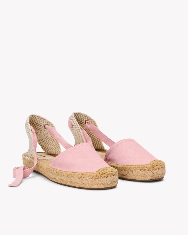 Soludos Women’s Lace Up Espadrille - Quartz Pink Spring Espadrilles With Cushioned Footbed And Flat Heel, Pink Espadrille Sandals For The Beach, Pink Espadrille Sandals For Beach, Summer Straw Espadrilles With Cushioned Footbed, Jute Espadrilles With Woven Sole And Round Toe, Pink Straw Sandals For Summer, Natural Jute Sandals For Summer, Summer Canvas Sandals For Beach, Summer Natural Jute Sandals