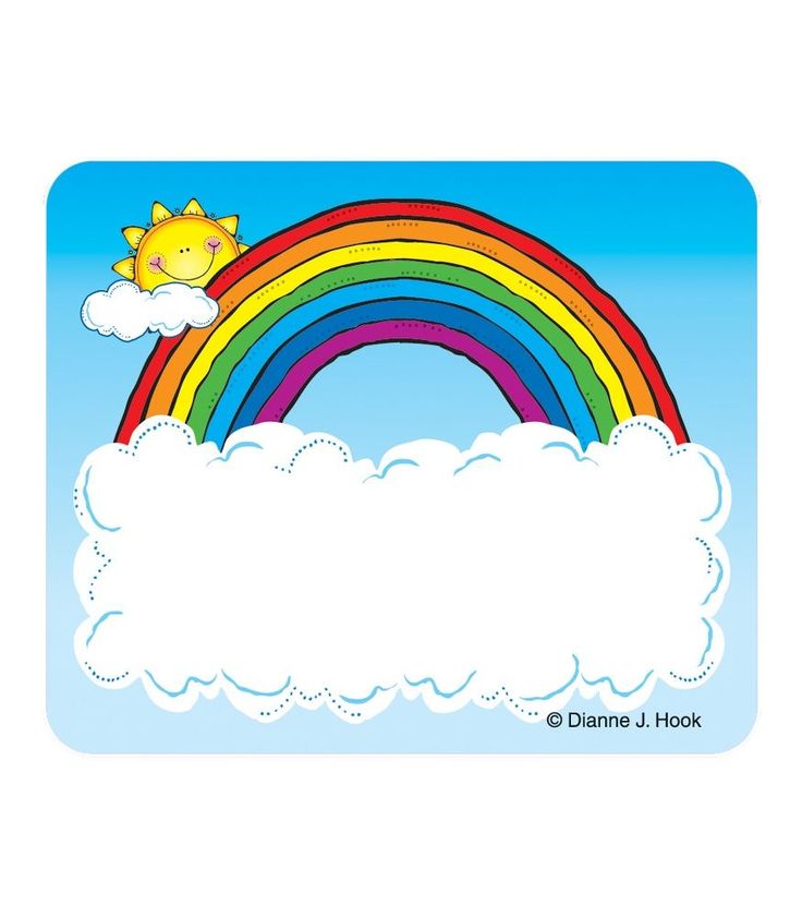 name tag with rainbow in 2024 | Rainbow names, School crafts, Name tag ...